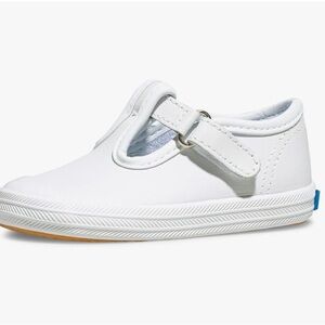Ked’s White Baby Sneakers T-Strap Champion Lace Toe Cap Shoes